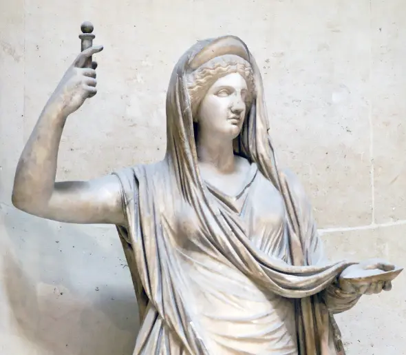A statue of Goddess Hera