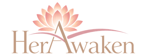 HerAwaken Logo in Purple color with Lotus